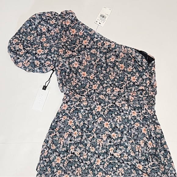 ASTR the Label • Santorini Dress in Blue & Peach Multi Floral - Picture 10 of 12